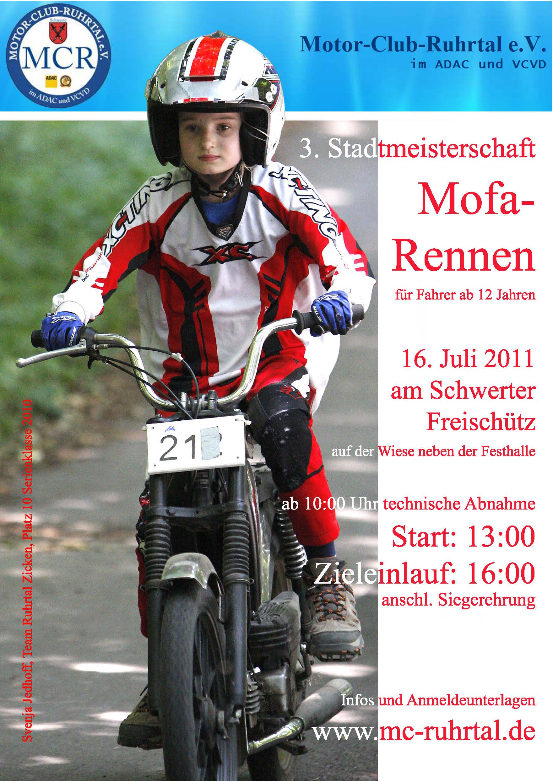 Schwerter Mofarennen - Plakat 2011